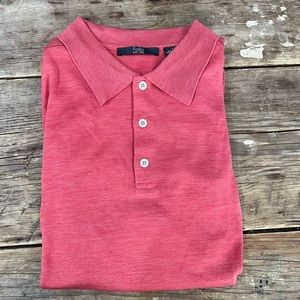 EUC 100% silk Folio golf polo